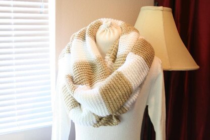 A01 Striped Infinity Scarf