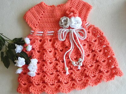 Crochet PATTERN Baby Dress Newborn Outfit