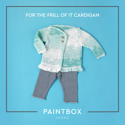 For the Frill of it Cardigan - Free Crochet Pattern For Babies in Paintbox Yarns Baby DK Prints by Paintbox Yarns