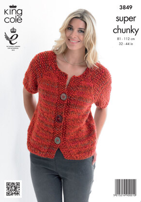 Jacket and Cardigan in King Cole Super Chunky - 3849