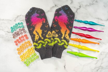 Unicorn Crochet Mittens