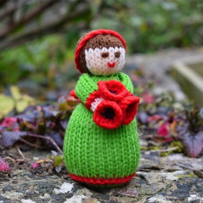 Flower Dolls Knitting Pattern - Toy Knitting Pattern