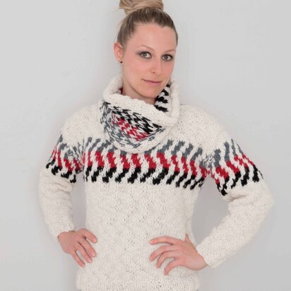Sweater and Cowl in Rico Fashion Classic Flame - 293 - Downloadable PDF