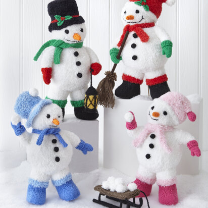 Snowmen Toys in King Cole Truffle/Truffle Glitz - P9182 - Leaflet