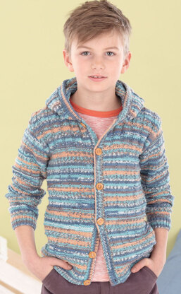 Hooded Sweater & Jacket in Sirdar Snuggly Baby Crofter DK - 4574 - Downloadable PDF