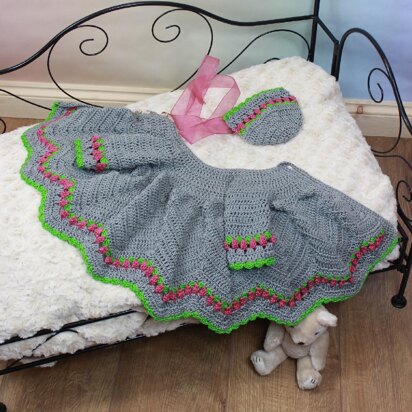284- Berry Ripple Matinee Jacket Crochet Pattern #284