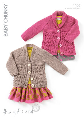 Cardigans in Hayfield Baby Chunky - 4406 - Downloadable PDF