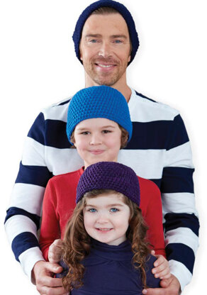 Family Beanies in Caron United - Downloadable PDF