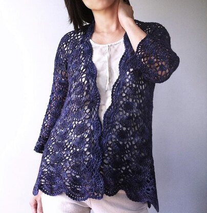 Ava - lacy shells cardigan