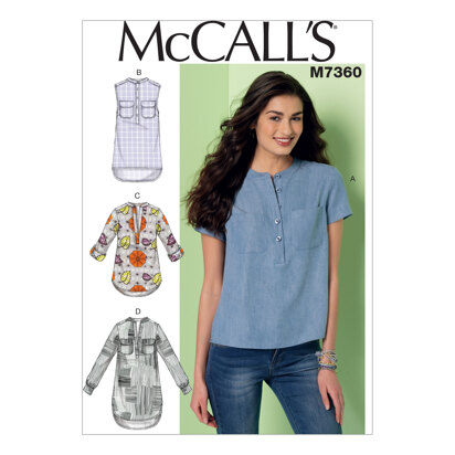 McCall's Misses' Henley Tops M7360 - Sewing Pattern