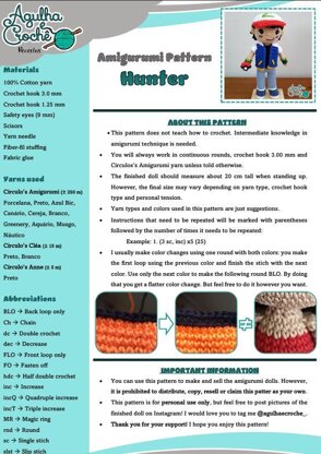 Ash Ketchum from Pokemon Crochet Pattern