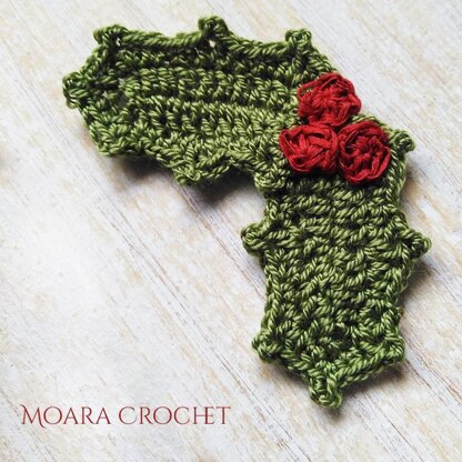 Crochet Holly Leaf