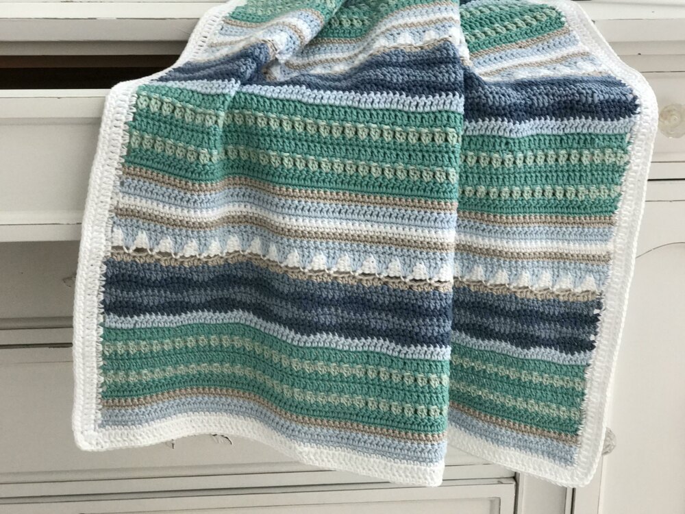 Crochet Baby Blanket Pattern Chunky Blanket Pattern Easy Pattern by Deborah  O'leary Patterns English Only 