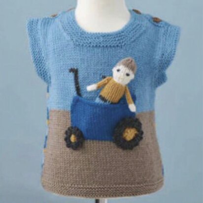 Little Tractor Tank Top and Toy - knitting pattern