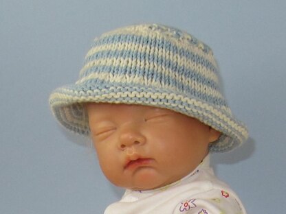 Baby and Child Roll Brim Stripe Bucket Hat