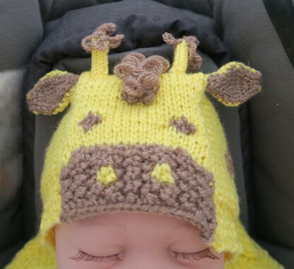 Giles Giraffe Hooded Baby Car Seat Blanket