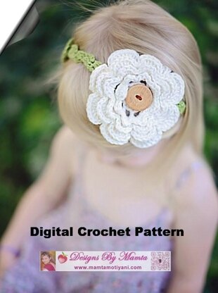 Crochet Flower Headband Pattern For Baby Girl Easy Irish Rose