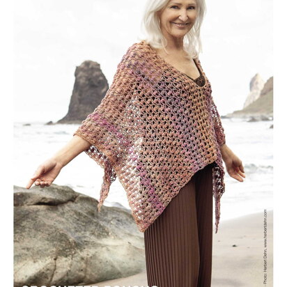Crocheted Poncho in Lana Grossa Gomitolo Summer Tweed - 03 - Downloadable PDF