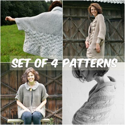 Set of 4 Cardigans Patterns Knitting pattern by Bummbul | LoveCrafts