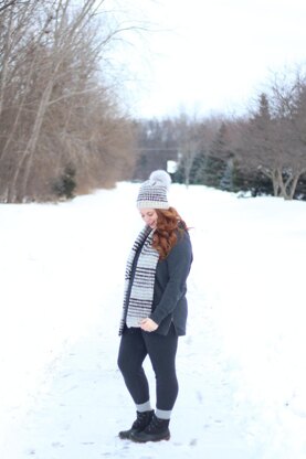 Prim Stripe Beanie + Scarf