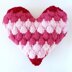 Bubble Stitch Heart Pillow