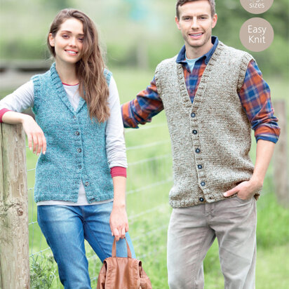 Waistcoats in Sirdar Click Chunky - 7208 - Downloadable PDF