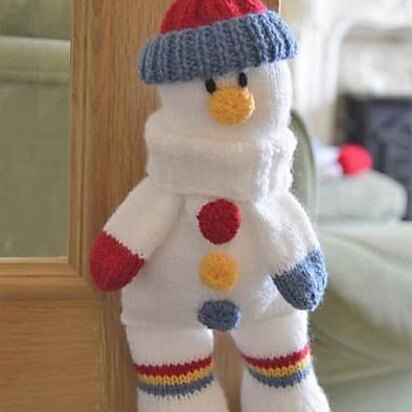 Snowman Baggles Gift Bag - knitting pattern