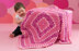 Make it Pink Blanket in Red Heart Soft Baby Steps Solids and Gumdrop - LW4385 - Downloadable PDF