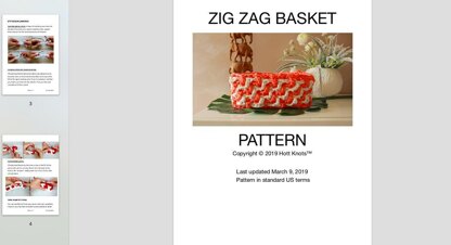 Zig Zag Interlocking Basket