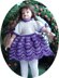 1:12th scale Girls Lace dress with puff sleeves