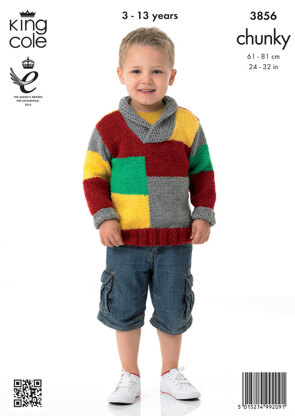 Boys' Sweaters in King Cole Big Value Chunky - 3856
