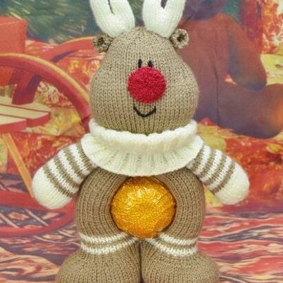Chocolate Orange Reindeer - knitting pattern