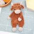 Crochet Highland cow snuggler pattern, Highland cow lovey