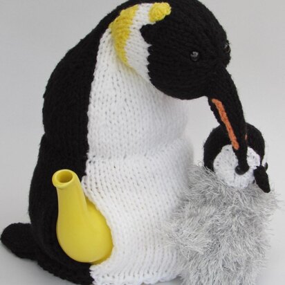 Emperor Penguin Duo Tea Cosy Knitting Pattern