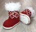 Christmas Baby Booties Crochet Pattern