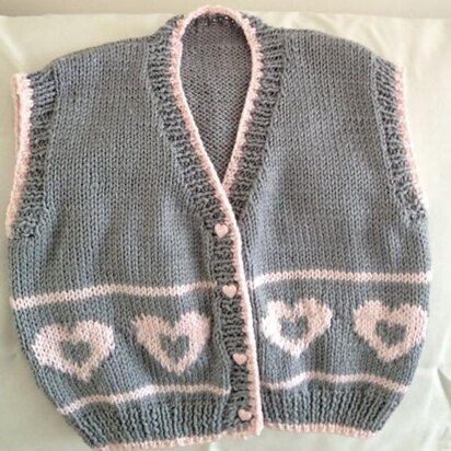 Hearts Vest for Toddler 18m-2yrs