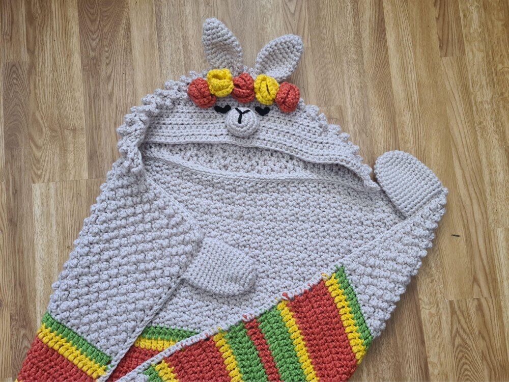 Crochet Blanket Hooded Baby Blanket Knitting Pattern Crochet Baby