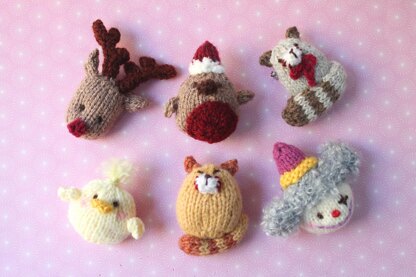 Animal Fun Face Brooches