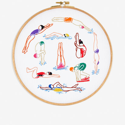 DMC Aquatic Sports Embroidery Pattern - PAT2070 - Downloadable PDF