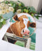 Lanarte Counted Cross Stitch Kit Wondering Cow Cross Stitch Kit - 35cm X 35cm/14in X 14in