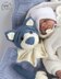 Navy Blue Puppy Toy Baby Blanket