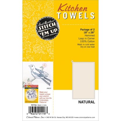 Aunt Martha's Stitch 'Em Up Kitchen Towels 2/Pkg