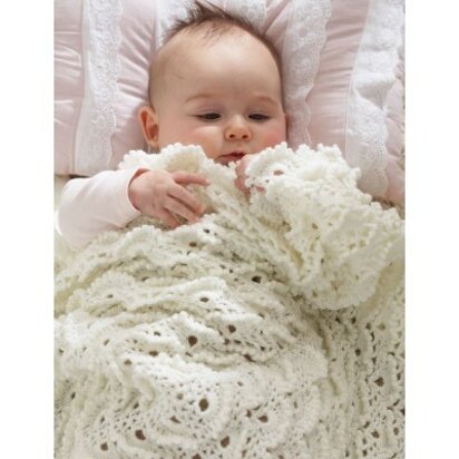 Fluffy Meringue Stitch Blanket in Patons Beehive Baby Fingering - Downloadable PDF