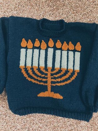 Ugly Menorah Sweater DIY Cross Stitch Ornament Kit