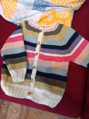 Child's striped cardigan