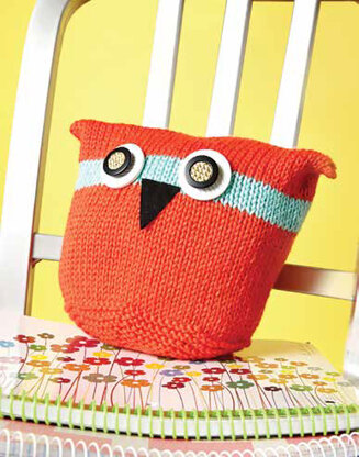 Let's Begin With Owl Cushion in Caron Simply Soft - Downloadable PDF