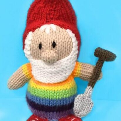 Rainbow Gnome Orange Choc Cover - knitting pattern