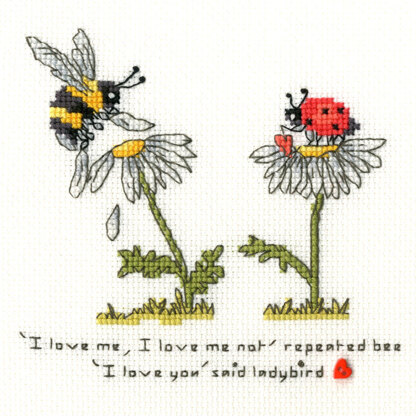 Bothy Threads Love Me, Love Me Not by Eleanor Teasdale Cross Stitch Kit - 12 x 12cm