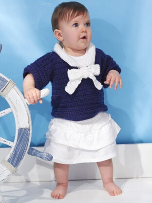 Nautical Toddler's Top in Caron Simply Soft - Downloadable PDF