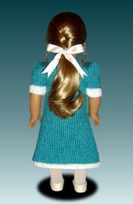 Princess Dress, Knitting Pattern for American Girl and 18 inch dolls. 038